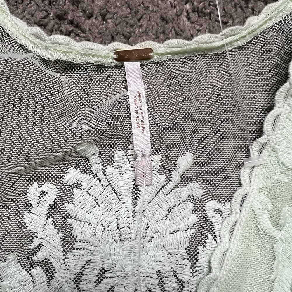 Free People Reign Over Me Sleeveless Lace Dress Mini Party Date Mint Green Sz 2 - Picture 3 of 8